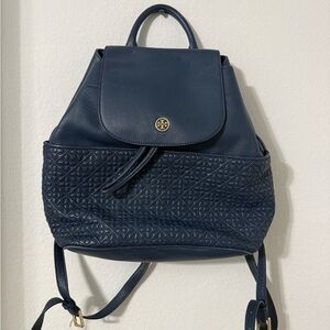 Tory Burch vintage, leather backpack with adjustable straps